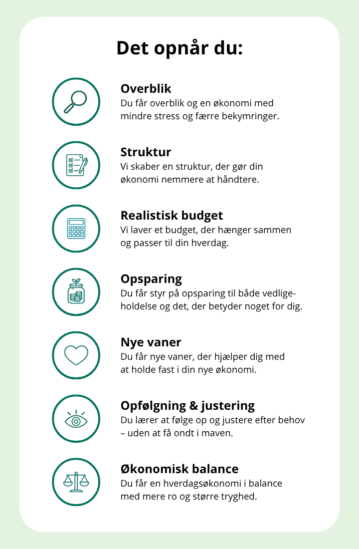 Ser her hvad du opnår på 1:1 Forløbet hos Kend Dine Penge